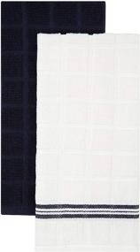img 1 attached to 🧤 Wondertex Industrial Co., Ltd. Набор кухонных полотенец Navy из 5 штук, включающий 2 полотенца, 1 прихватку на горячие кастрюли и 2 подставки для горячих кастрюль.