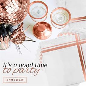 img 3 attached to 🍸 Premium Fanxyware Stripe Cocktail Napkins: Luxuriously Soft 3 Ply Napkins for Elegant Entertaining