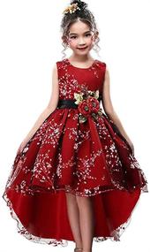 img 2 attached to USEMPER Princess Girls Dress for Wedding & 👸 Birthday Party with Train - Available in Sizes 3-14 Years