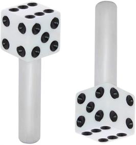 img 1 attached to United Pacific 70041 White Dice Door Lock Knob (Set Of 2)