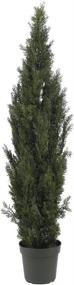 img 4 attached to 🌲 Stunning 6ft. Nearly Natural Mini Cedar Pine Tree for Indoor and Outdoor Use - Vibrant Green, 6ft. Height