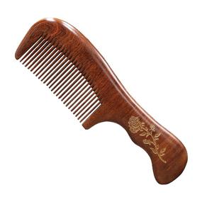 img 4 attached to 🌿 Sandalwood Wooden Comb: Natural Hair Care with Anti-Static Properties