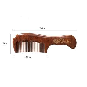 img 3 attached to 🌿 Sandalwood Wooden Comb: Natural Hair Care with Anti-Static Properties