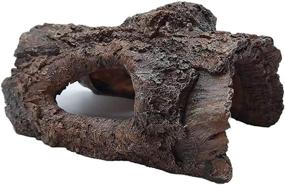 img 4 attached to 🌳 Enhance Your Aquarium with Linifar Hollow Tree Trunk - Resin Log Decoration for Betta Fish Tank, Cichlid, Turtle, Reptile and More!