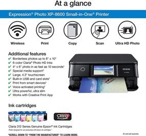 img 3 attached to Epson Expression Photo XP-8600: Wireless Color Photo Printer with Scanner and Copier - Black, Small