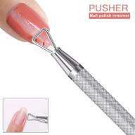 💅 prettydiva cuticle pusher: stainless steel triangle manicure tool to remove gel polish and cuticles from fingernails and toenails logo