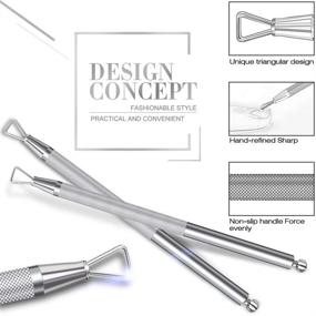 img 3 attached to 💅 PrettyDiva Cuticle Pusher: Stainless Steel Triangle Manicure Tool to Remove Gel Polish and Cuticles from Fingernails and Toenails