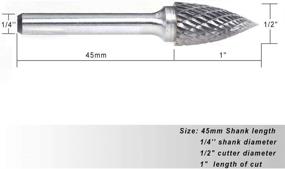 img 3 attached to YUFUTOL Tungsten Carbide Pointed 2Cutter Power & Hand Tools