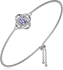 img 4 attached to 925 Sterling Silver Hypoallergenic Bracelets for Women - NM NINAMISS Never be Apart, featuring 5A Cubic Zirconia, Gift Box, and adjustable length of 7+2 inches