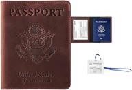 кожаный протектор для паспорта и вакцины водонепроницаемый логотип