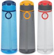 gobottle pick-a-side lid: sip or drink 2-in-1, leak proof, wide mouth, bpa free water bottle, 32oz, 3-pack logo