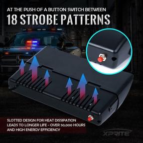 img 1 attached to Xprite Blue LED High Intensity Emergency Hazard Warning Strobe Lights W/Suction Cups For Police Volunteer Firefighter Law Enforcement Vehicles Truck Interior Roof Windshield Dash Deck Flash Light