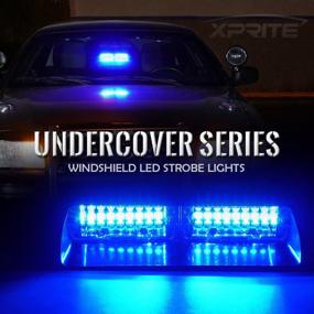 img 3 attached to Xprite Blue LED High Intensity Emergency Hazard Warning Strobe Lights W/Suction Cups For Police Volunteer Firefighter Law Enforcement Vehicles Truck Interior Roof Windshield Dash Deck Flash Light