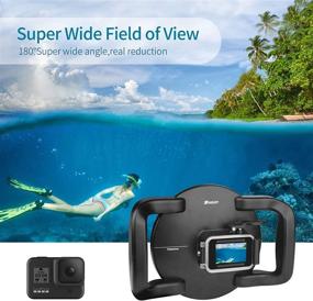 img 1 attached to SHOOT Dome Port Lens for GoPro HERO8 Black - Dual Handle Stabilizer Floating Grip, Enlarge Trigger, Overall Waterproof Case - Enhanced Underwater Shooting Experience