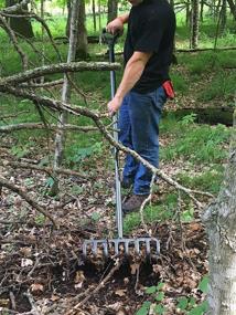 img 1 attached to Timber Tuff TMW-71 Brush 🌲 Rake: Heavy-Duty and Efficient Land Clearing Tool