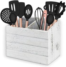 img 4 attached to Kitchen Countertop Farmhouse Organizer Flatware