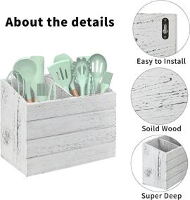 img 3 attached to Kitchen Countertop Farmhouse Organizer Flatware