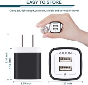 img 3 attached to 💡 Ailkin 2.1A Мультипортовое USB Зарядное Устройство для Быстрой Зарядки iPhone, Samsung, Google Pixel - 2 шт.