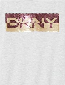 img 2 attached to DKNY Girls Coral Blush T-Shirt for Girls' Clothing