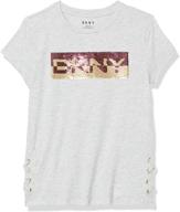 dkny girls coral blush t-shirt for girls' clothing logo