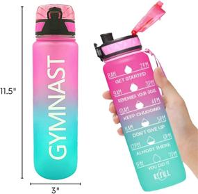 img 3 attached to GymnasticsHQ Gymnastics Bottle Purple GYMNAST