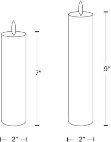 img 1 attached to 🕯️ Enhance Your Space with Gold Flameless Pillar Candles: Remote Control, 2 Inch Diameter, 4-Pack, Flickering Realistic 3D Infinity Wick Flames, Real Wax, Battery Operated