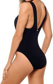 img 1 attached to Amoressa Swimwear Romancing Veracruz Plunging Women's Clothing for Swimsuits & Cover Ups