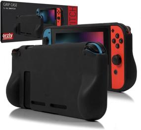 img 4 attached to 🎮 Orzly Grip Case for Nintendo Switch: Comfortably Enhance Your Handheld Gamepad Experience with Protective Back Cover and Padded Hand Grips - Black