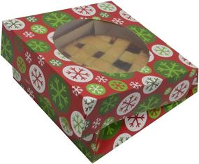 img 2 attached to 🎁 Christmas Pie Box Gift Boxes: Festive Doughnut Bakery & Pastry Box for Holiday Gifts and Party Favors - Set of 12 (9 Inch, Snowflake)