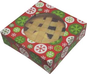 img 4 attached to 🎁 Christmas Pie Box Gift Boxes: Festive Doughnut Bakery & Pastry Box for Holiday Gifts and Party Favors - Set of 12 (9 Inch, Snowflake)