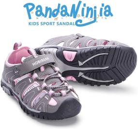 img 3 attached to Outdoor Toddler Girls' Closed Toe Sandals by PANDANINJIA