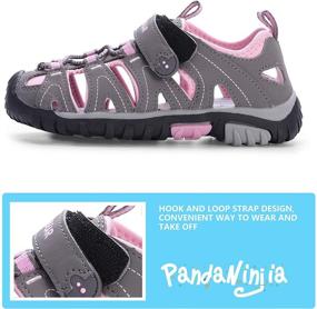 img 2 attached to Outdoor Toddler Girls' Closed Toe Sandals by PANDANINJIA