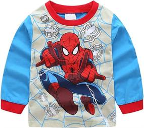 img 3 attached to 🐱 Stylish and Fun: Shanleaf Cat Spiderman Pajamas for Superhero Boys - Sleepwear & Robes Collection
