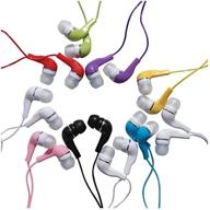 🎧 justjamz kidz vibrant color jelly roll in-ear headphones - classroom & library earbuds, 30 pack logo