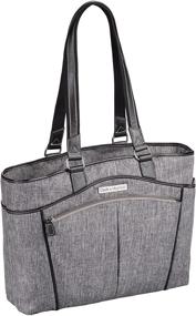 img 4 attached to 👜 Stylish and Spacious Clark & Mayfield Reed Laptop Handbag 17.3" - Slate: Perfect for Work or Travel!