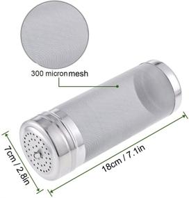 img 3 attached to 🍺 Get the Best Homebrew Hops Filtering with Fashionclubs Beer Dry Hopper Filter: Stainless Steel 300 Micron Mesh Strainer Cartridge (18cm x 7cm)