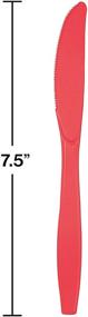 img 1 attached to 🍴 Red Disposable Plastic Knives - Pack of 24, 7.5 Inch, Premium Quality