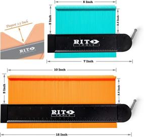 img 2 attached to 📏 Metric Lock Contour Gauge Set: 10" and 5" - Copying, Measuring, and Cutting Odd Angle Shapes in Woodworking, Flooring, and Tile Profiles