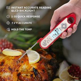 img 3 attached to 🌡️ Instant Read Food Thermometer: DYIIFD Digital Meat Thermometer for Precise Cooking - Backlight, Waterproof, Calibration - Ideal for Kitchen, Candy, Grill, BBQ, Baking, Liquids, Coffee, Oil