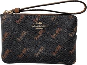 img 1 attached to 👜 Signature Leather Women's Handbags & Wallets - Coach F58035 Wristlet Collection