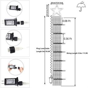 img 1 attached to 🎄 DINGFU Christmas Decorations Outdoor Lights - 16.4ft 320 LED Star Christmas Tree Lights with 8 Memory Lighting Modes, Timer Function - Ideal for Yard, Wedding, Party, Christmas Decorations - Multicolor