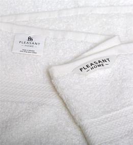 img 1 attached to 🛁 2-Pack of Soft and Absorbent 100% Cotton Bath Sheets - Pleasant Home Collection - Extra Large Size 35” x 70” - 600 GSM - White - Durable