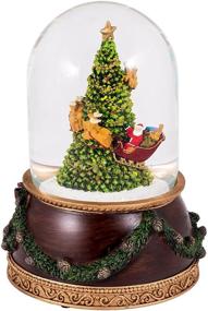 img 3 attached to 🎅 Delightful Santa Rotating Musical Snowglobe: Stunning 120mm Glitterdome with 7.75 Inch Christmas Tree