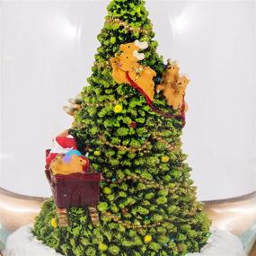img 1 attached to 🎅 Delightful Santa Rotating Musical Snowglobe: Stunning 120mm Glitterdome with 7.75 Inch Christmas Tree