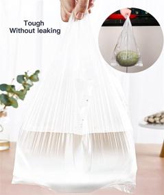 img 3 attached to 🛍️ Fooikos 14x17 Food Storage Bags - 200PCS/Roll, Clear Plastic Bags for Bread, Fruits, Vegetables - Convenient T-shirt Type Produce Bags Roll