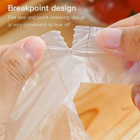 img 1 attached to 🛍️ Fooikos 14x17 Food Storage Bags - 200PCS/Roll, Clear Plastic Bags for Bread, Fruits, Vegetables - Convenient T-shirt Type Produce Bags Roll