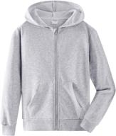 stay stylish and cozy: spring&gege youth solid classic hoodies for children (3-12 years) logo