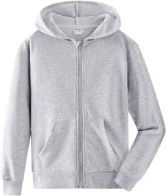 img 4 attached to Stay Stylish and Cozy: Spring&Gege Youth Solid Classic Hoodies for Children (3-12 Years)
