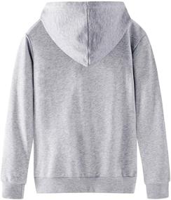 img 3 attached to Stay Stylish and Cozy: Spring&Gege Youth Solid Classic Hoodies for Children (3-12 Years)