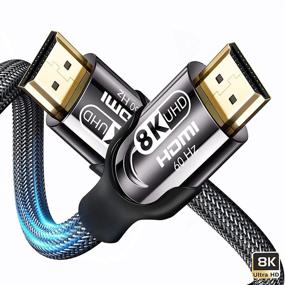 img 4 attached to 💻 10 FT 8K HDMI 2.1 Cable - High Speed 48Gbps Braided Cord for 8K@60Hz & 4K@120Hz with HDCP 2.2 2.3 HDR 10 ARC & CL3 Rating - Ideal for Monitors, TVs, PS5, Xbox.